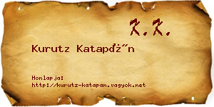 Kurutz Katapán névjegykártya